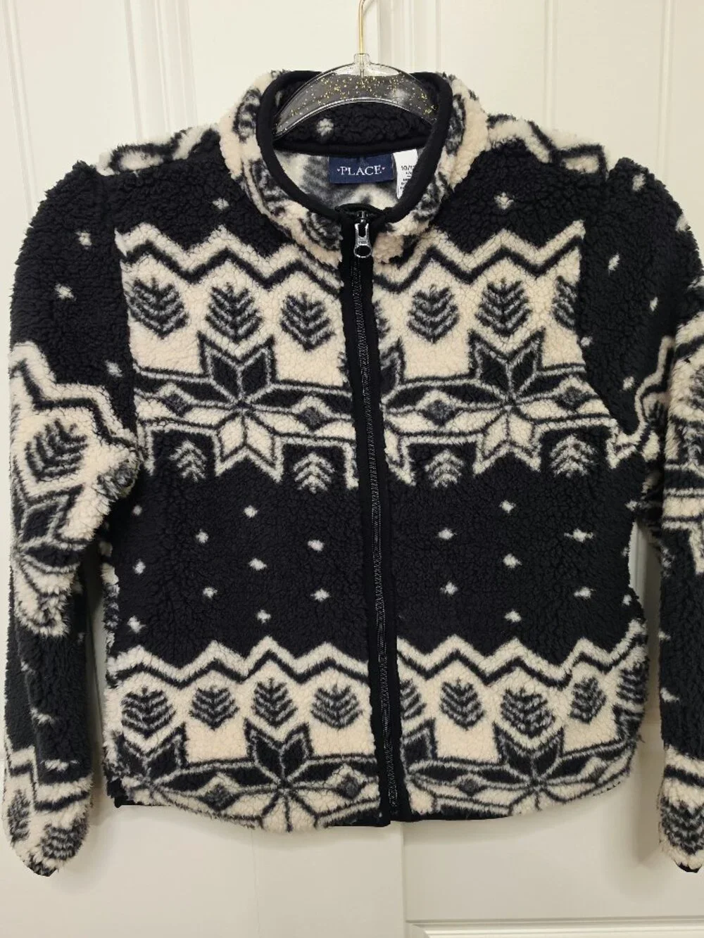 The Children's Place Girls Large 10/12 Thick Sherpa Full Zip Fleece Jacket NWOT